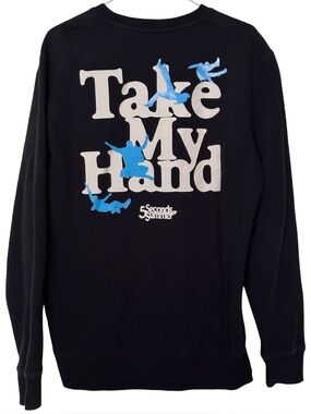Official 5 Seconds of Summer Take My Hand Tour Crewneck Large 5SOS